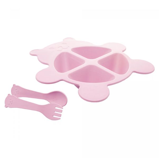 Conjunto Prato C/02 Talheres Bambu Baby B...