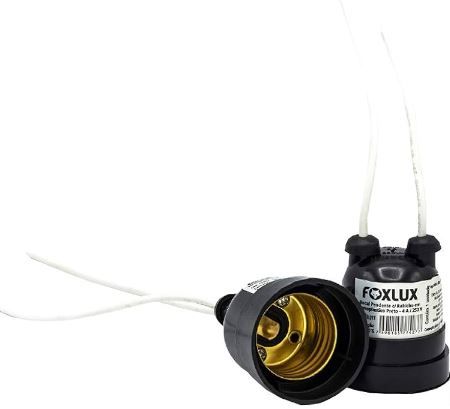 Bocal C/Rabicho Plas E27 PT Foxlux