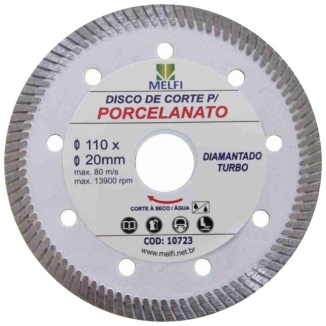 Disco Diamant Turbo Porc 110X20mm Melfi