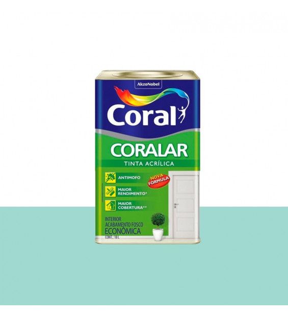 Tinta Acril Coralar Verde Piscina 18L Coral 