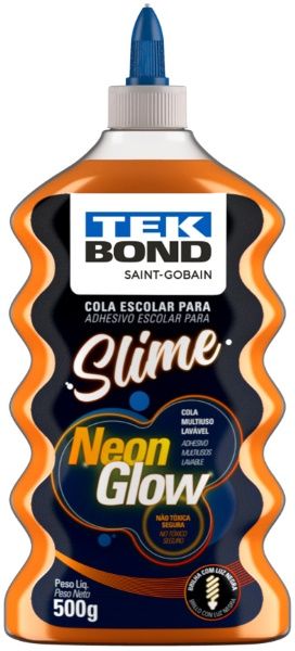 Ud - Slime Neon Laranja 500G Tekbond