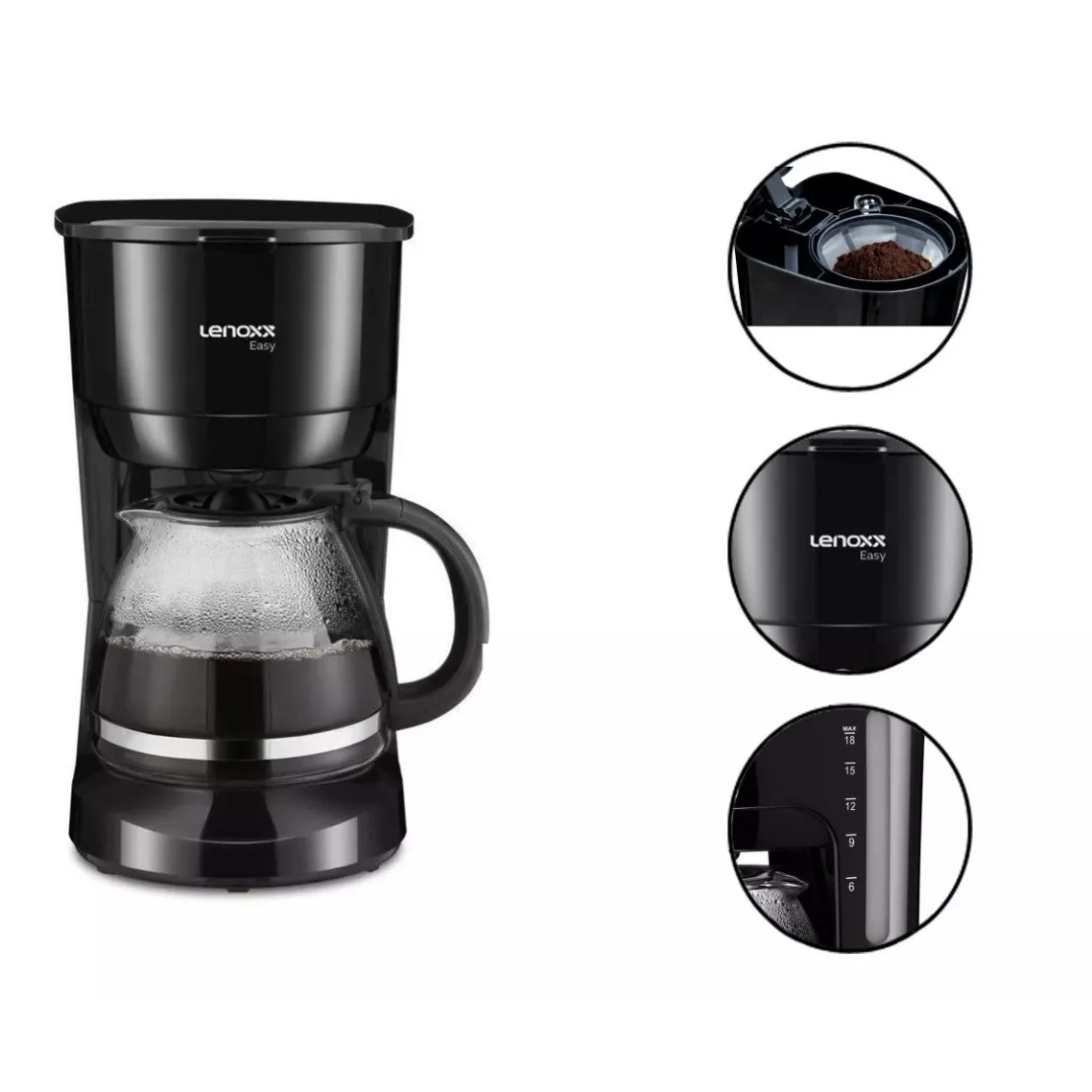 Cafeteira Eletrica 18 Caf 127V Pca018 Lenoxx