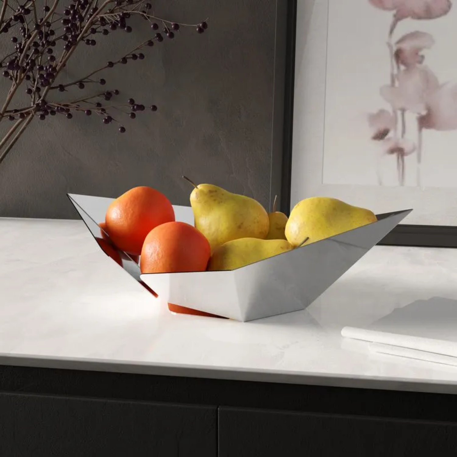 Centro De Mesa Inox Origami 40X31X11 8845...