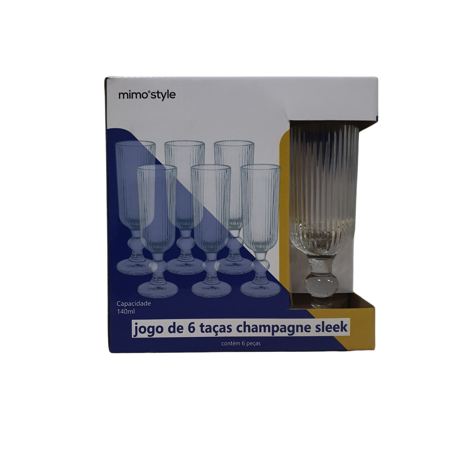 Cj 06 Tacas Champagne 140Ml Sleek  Tc2323...