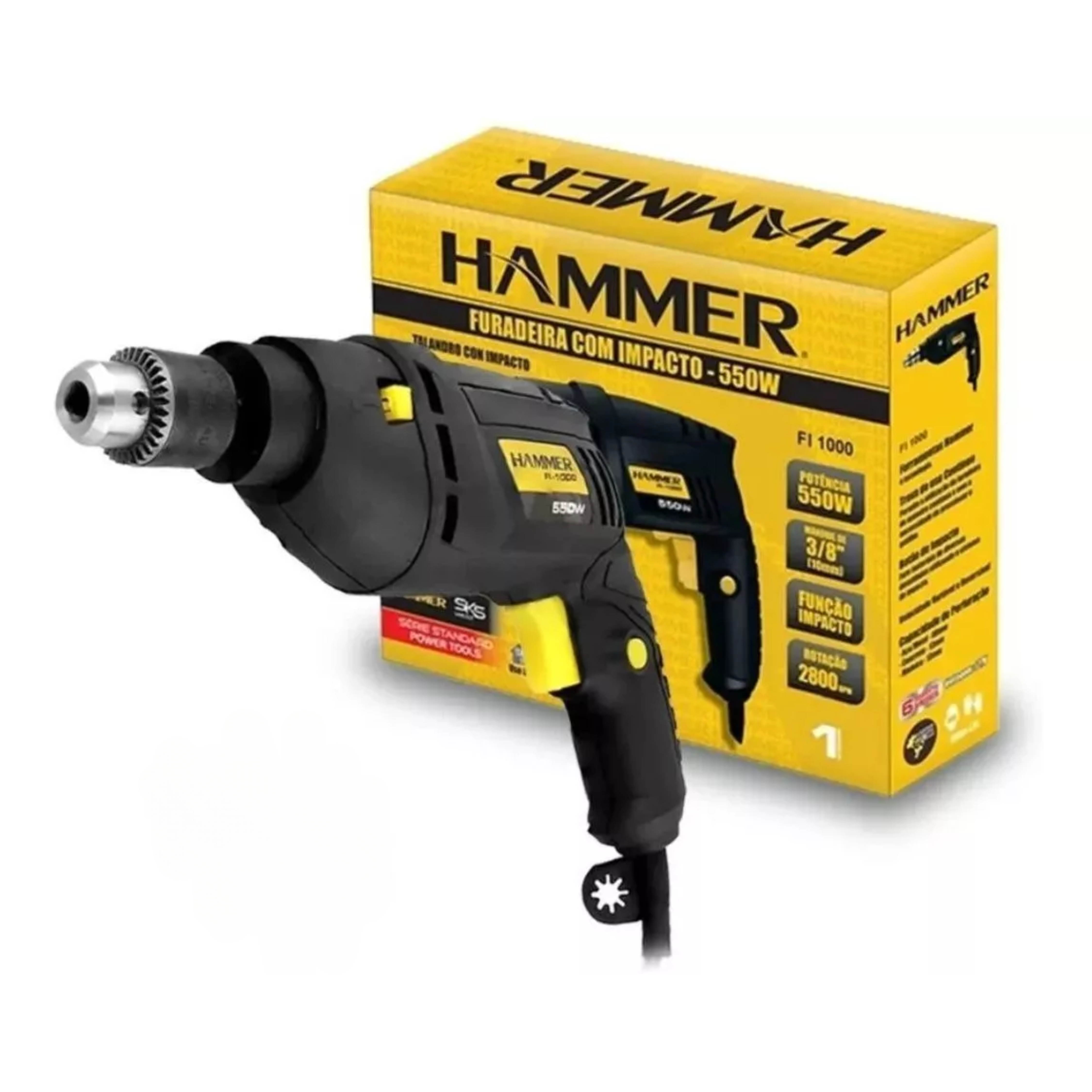Furadeira De Impacto 3/8 (10mm) 550W 110V...