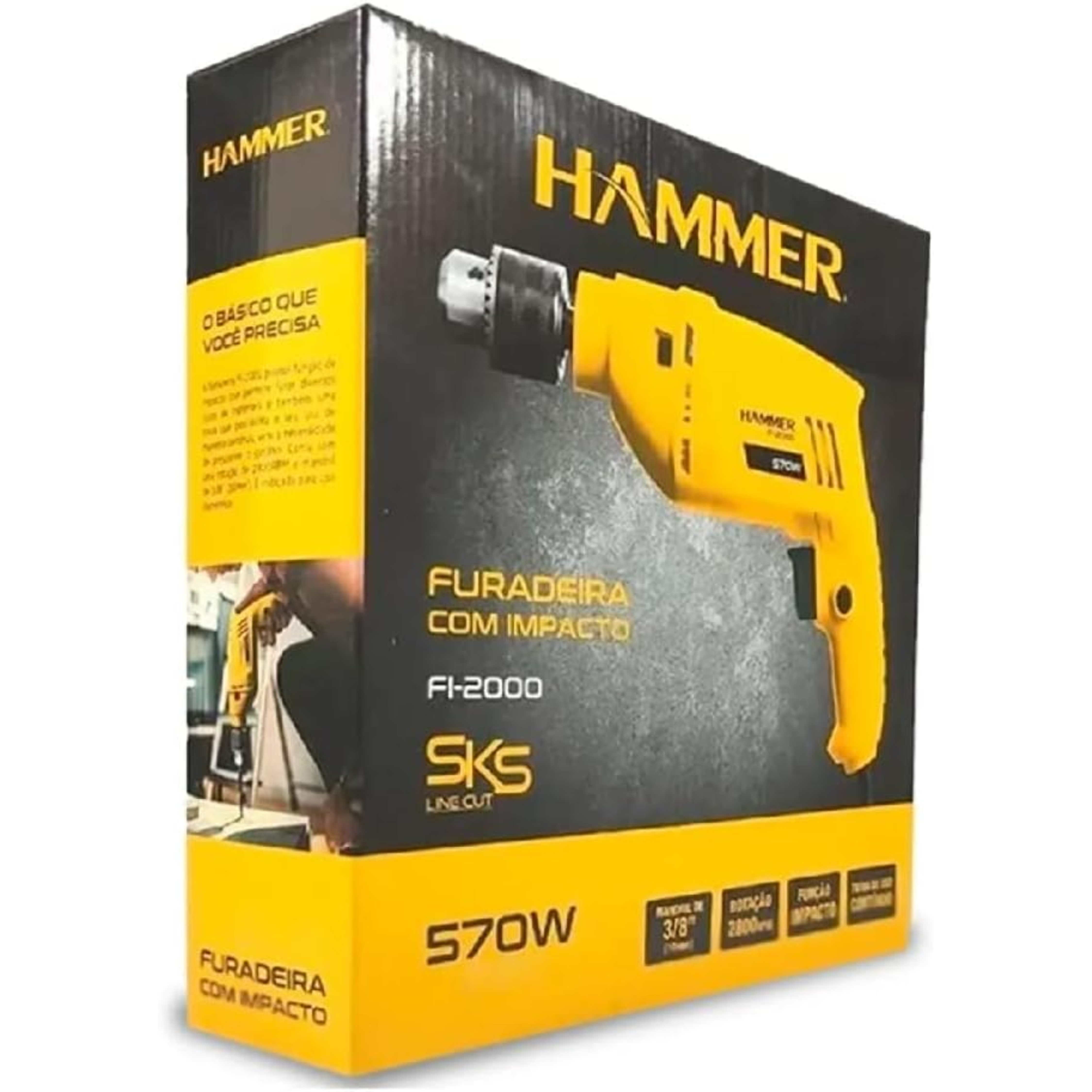 Furadeira De Impacto 3/8 (10mm) 570W 220V...