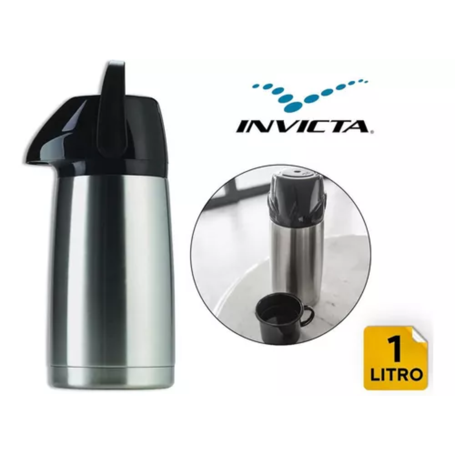 Garrafa Termica Inox Air 1L Inquebravel I...