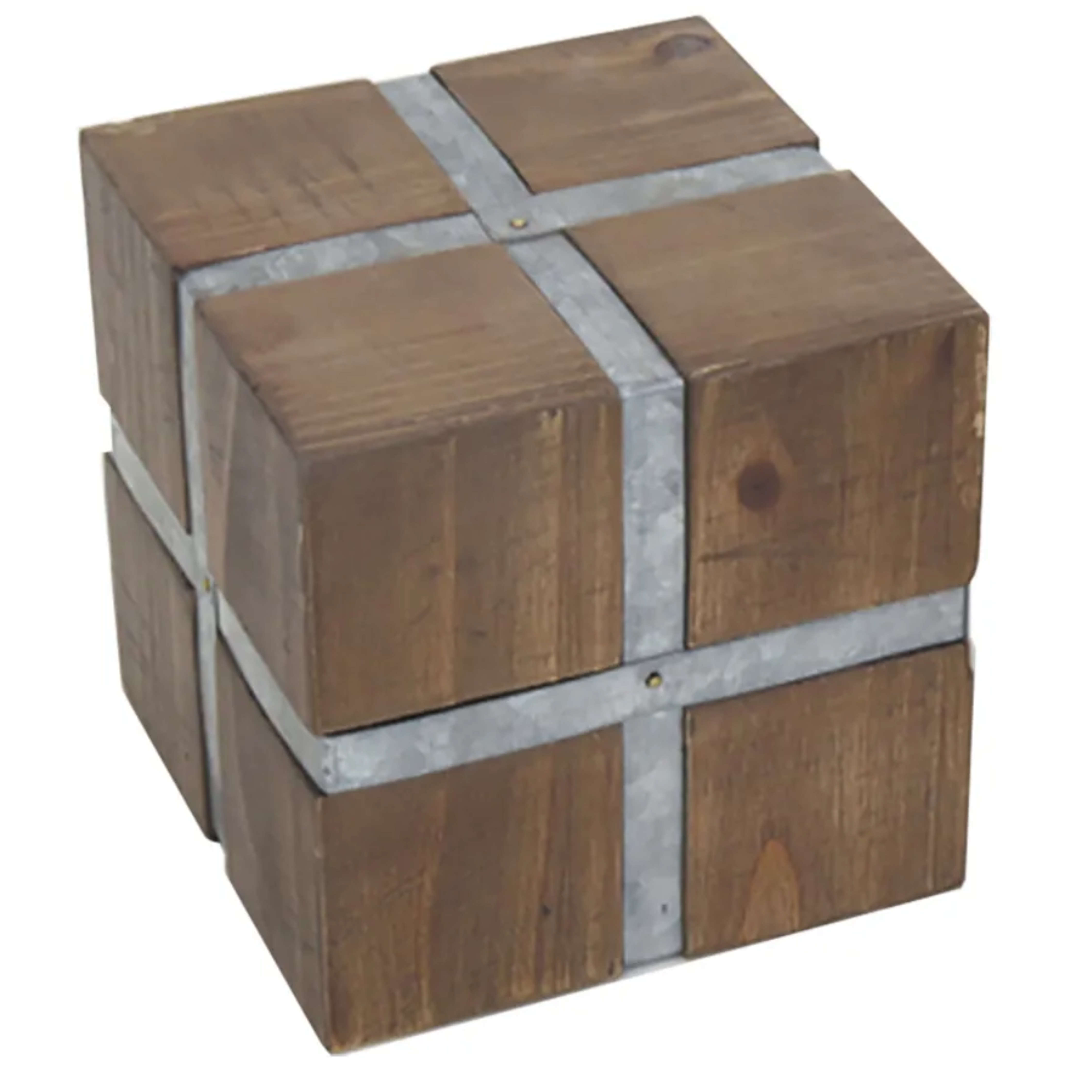 Cubo Decorativa Madeira/Metal PT/Cz Fm021...