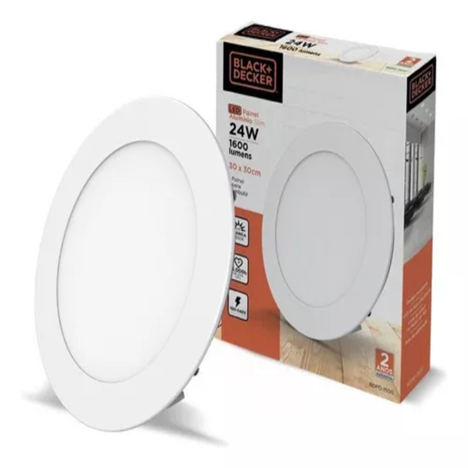 Painel Led 24W Emb Red 6500K BR Slim B&D