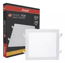 Painel Led 24W Emb Quad 3000K BR Maxxy