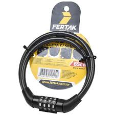 Cadeado De Bicicleta C/ Segredo 065Cm Fertak