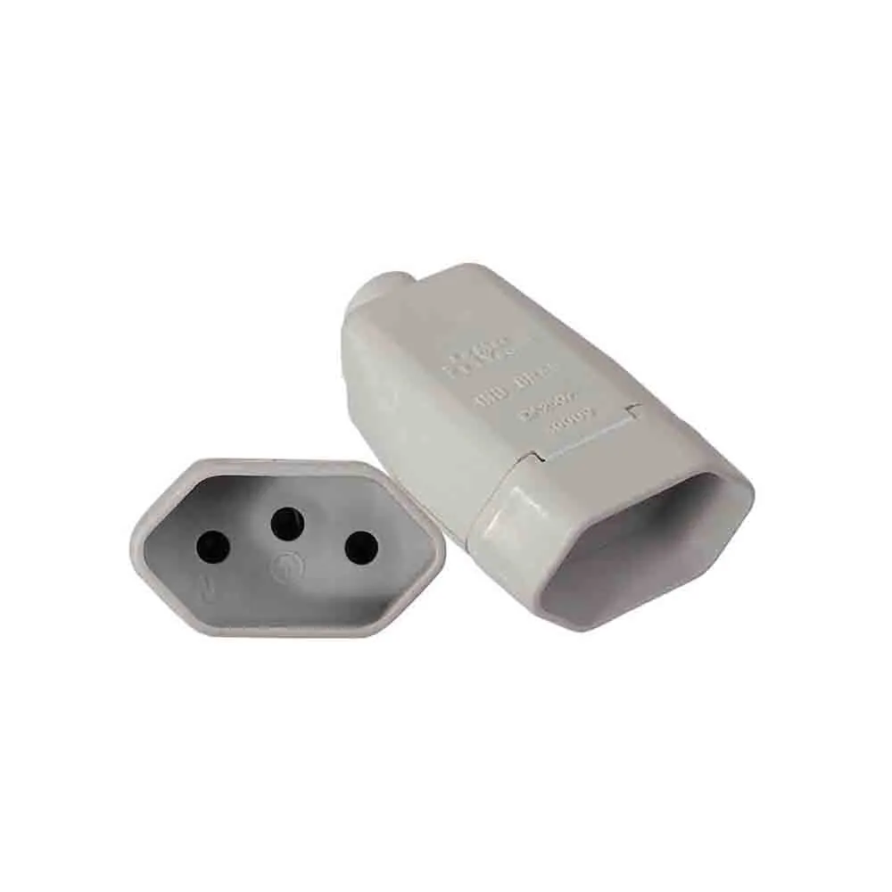 Plugue Femea 2P+T 20A 250V BR Ilumi