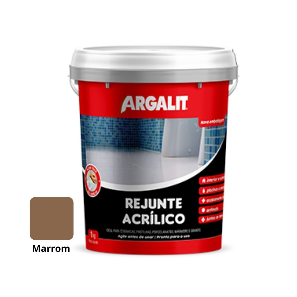 Rejunte Acril 1Kg Marrom Cafe Argalit