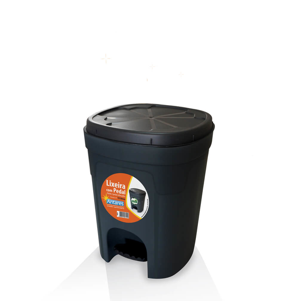Lixeira C/ Pedal 15L PT Antares