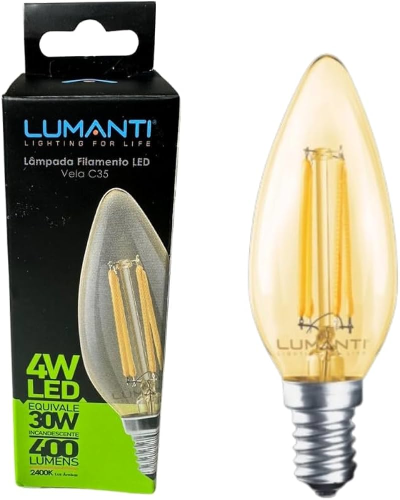 Lamp Vela Vintage C35 Led 4W 2400K Lumanti