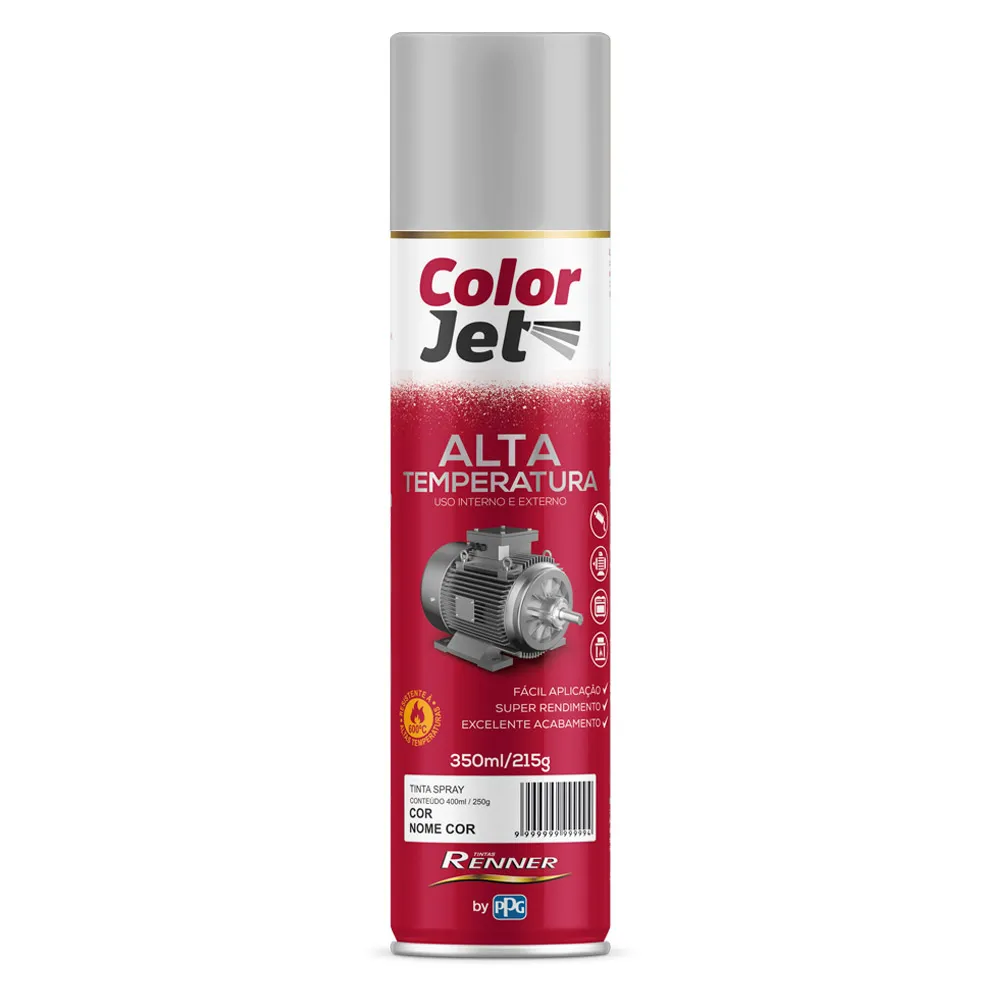 Tinta Spray Aluminio Alta Temp 400Ml Renner