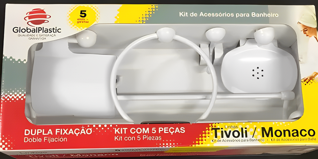 Kit P/ Banheiro Abs Monaco BRanco Global