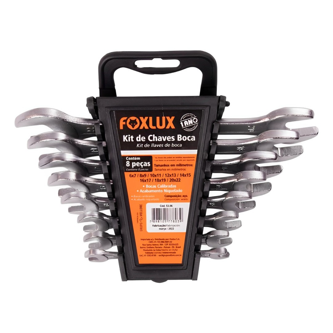 Kit Chave Fixa Com 8Pcs Foxlux