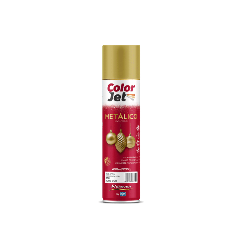 Tinta Spray Ouro Metalico 400Ml Renner