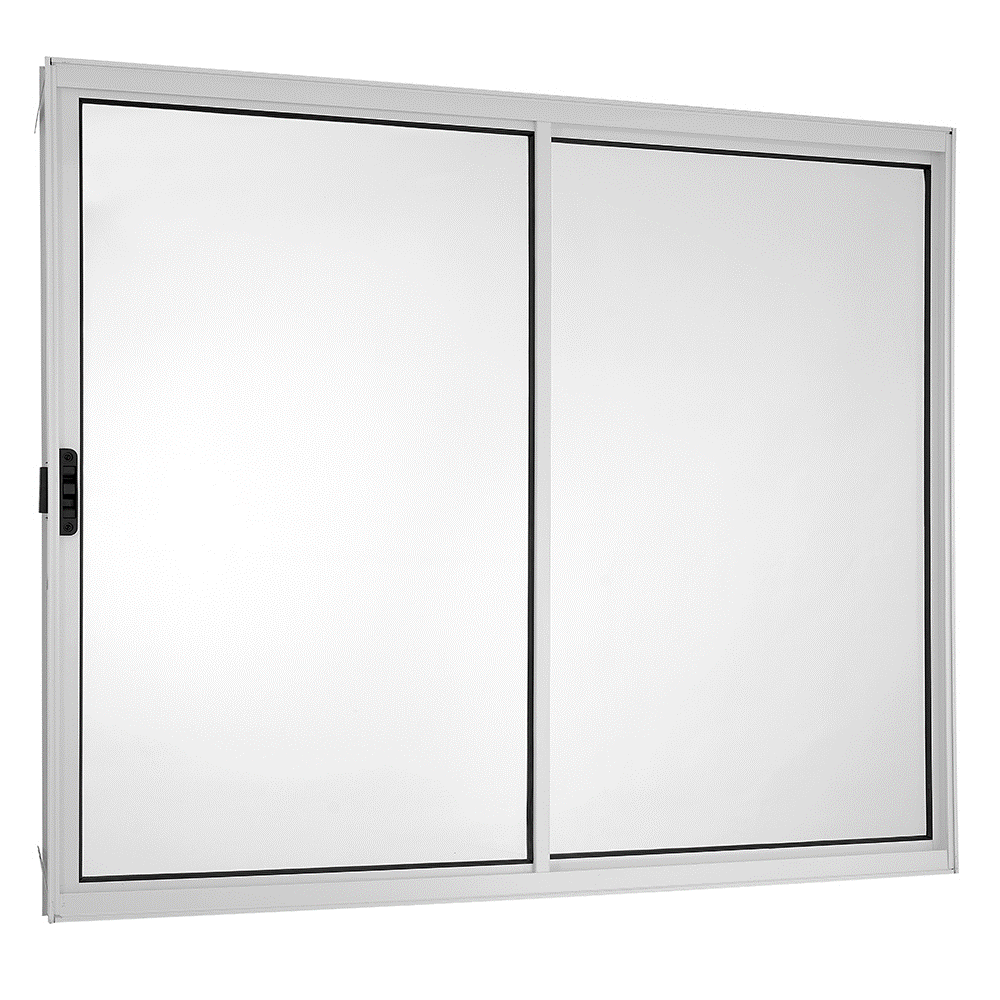 Janela Alum Br 100X100 2Fl S/ Band Smg