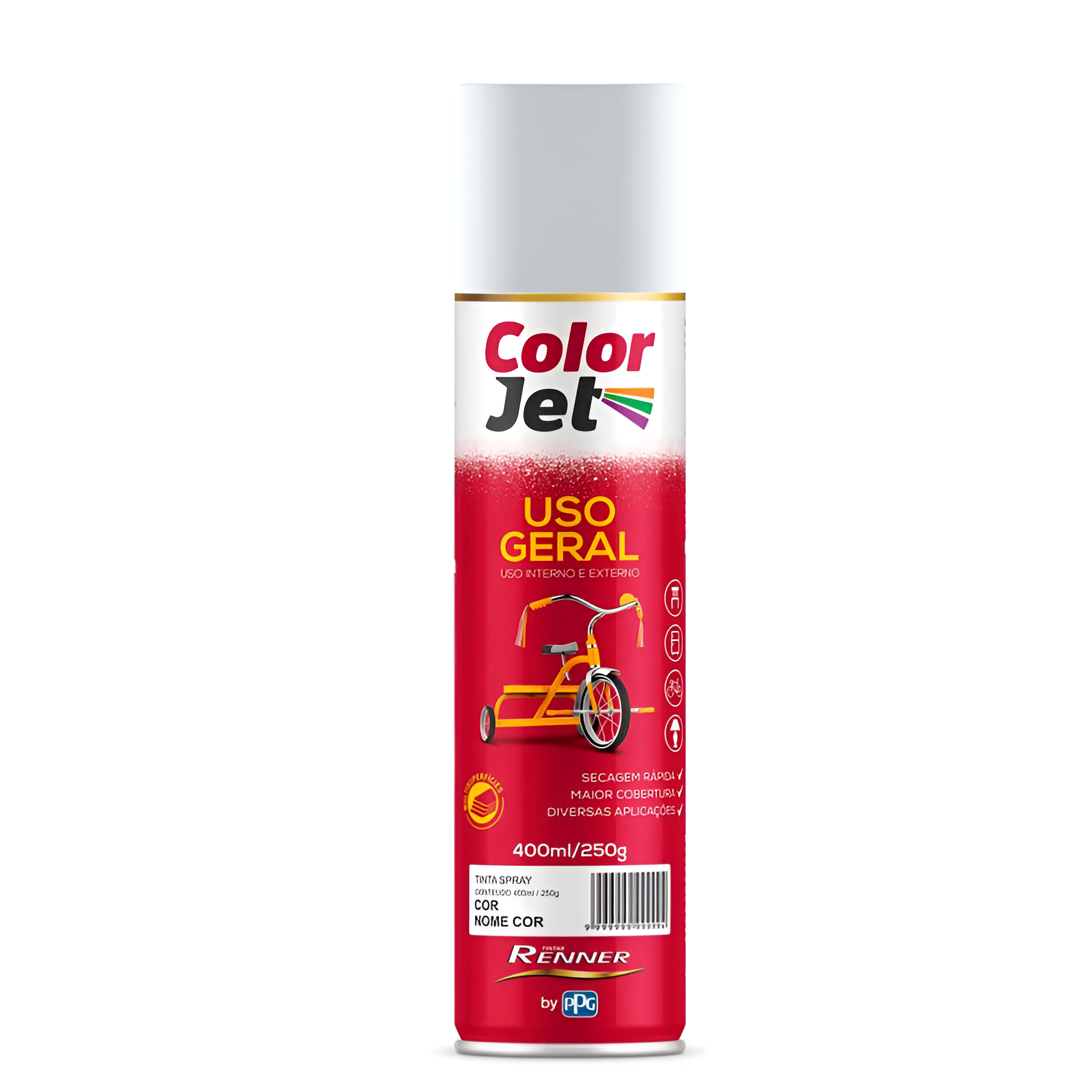 Tinta Spray Prata Metalico 400Ml Renner