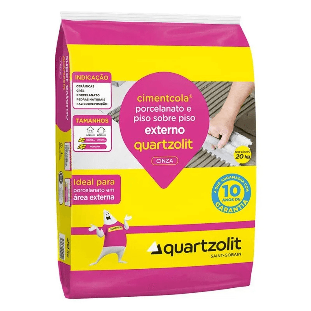 Argamassa Porc Piso/Piso 20Kg Ext Quartzolit