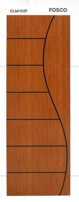 Porta Frisada Mogno 02 210X60 Clm