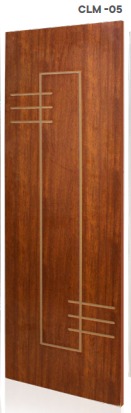Porta Frisada Mogno 05 210X80 Clm