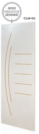 Porta Frisada Branca 06 210X80 Clm