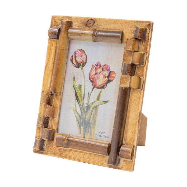 Porta Retrato Bambu 10X15Cm Canudo Colorbox
