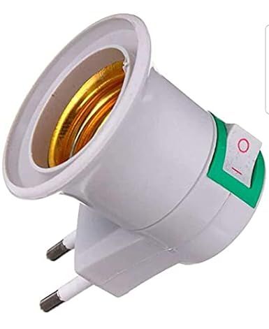 BOCAL ADAPT MACHO E27 90° BR C/ INTERRUPTOR