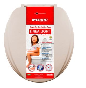 Assento Pvc Oval Linea Light Areia Mebuki