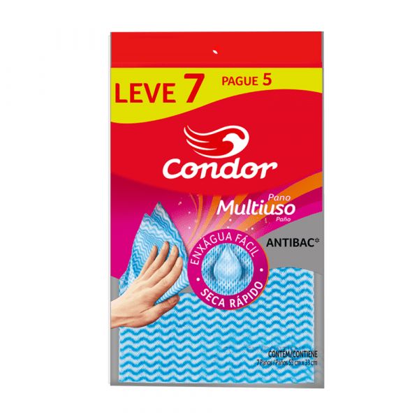 Ud - Pano Multiuso Folha Azul Condor