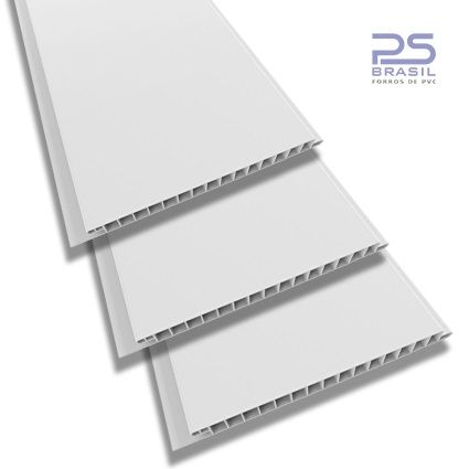 Forro Pvc Liso 5,00mt 200mm Neve (cada re...