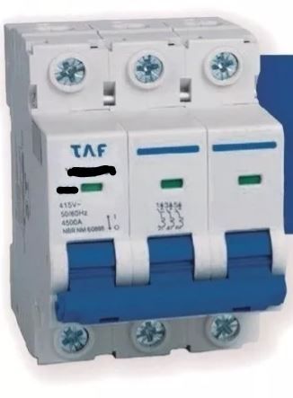 Disjuntor Tripolar 40A 4.5Ka Din Taf