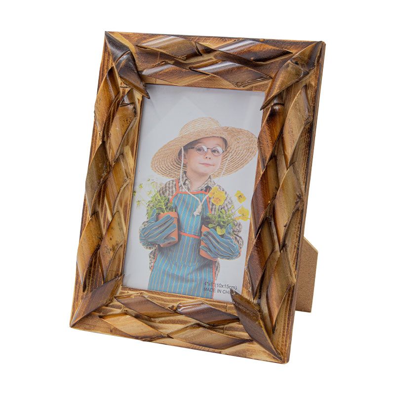 Porta Retrato Bambu 10X15Cm Trama Colorbox