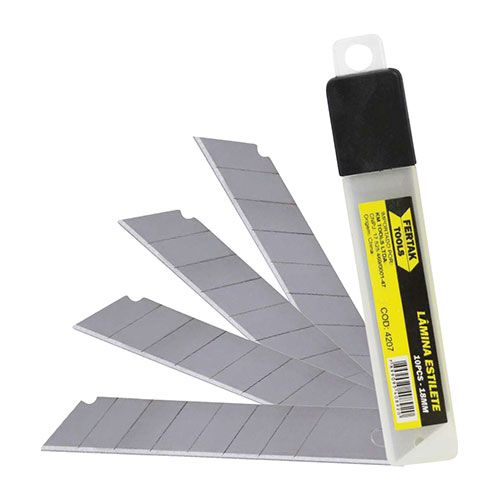Lamina P/ Estiletes 18mm 10Pcs Fertak