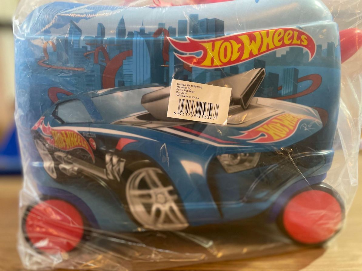 MALA INFANTIL AZUL HOTWHEELS