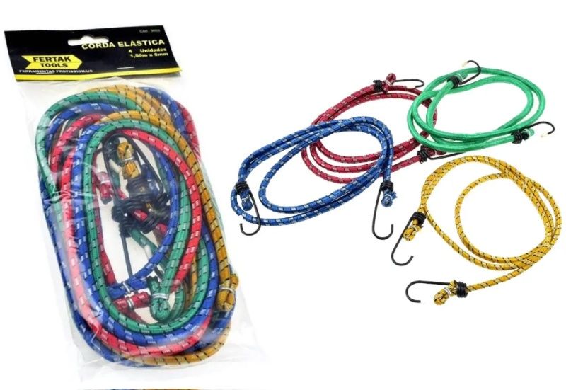 Cj Corda Bagageiro Elastico C/4 150x8mm F...