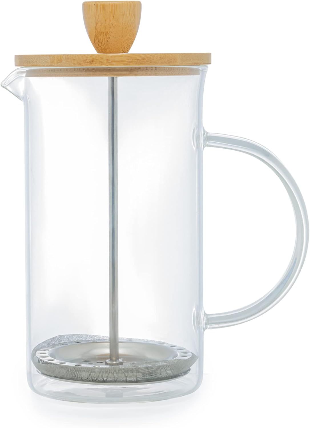 Cafeteira Prensa Tampa/Bambu 600Ml De Vid...