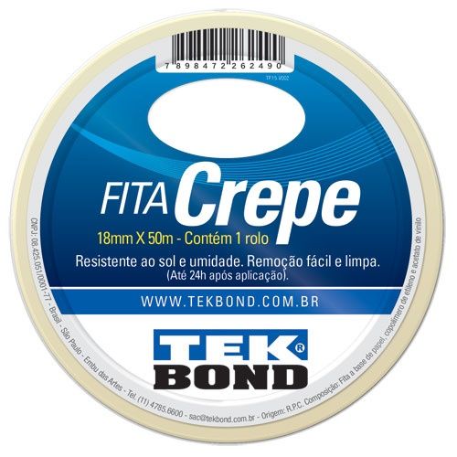Fita Crepe 18mmx50Mt Tekbond 