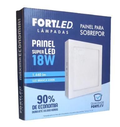Painel Led 18W Sob Quad 6500K BR Fortled