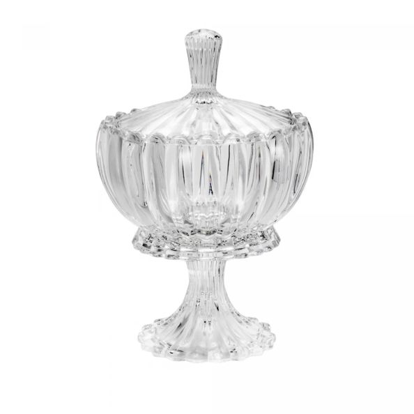 POTICHE CRISTAL C/PE GENEVA 11X18CM 25609...