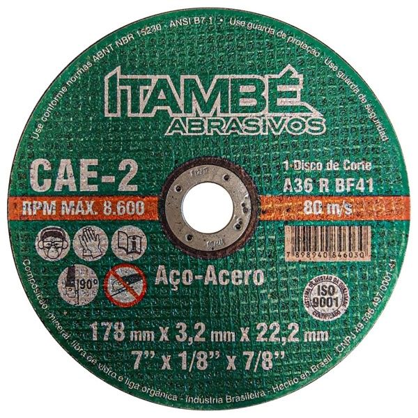 Disco De Corte 7X1/8 Itambe