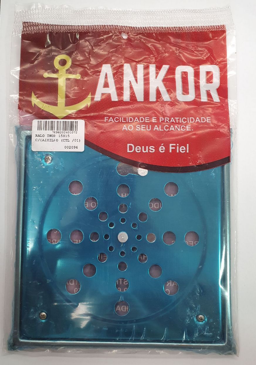 Ralo Inox Quad 15X15 C/ Caixilh2096 Ankor