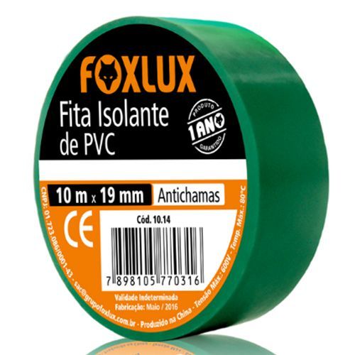 Fita Isolante 19mmx10M Vd Foxlux