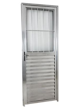 Porta Alum Postigo Venez 210X80 Esquerda Smg
