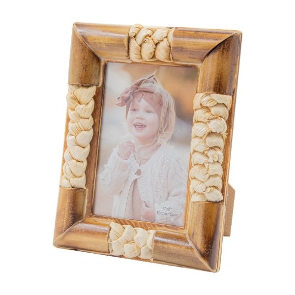Porta Retrato Bambu 10X15Cm Cisal Trama C...