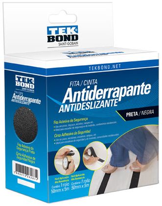 Fita Antiderrapante Preta 50mmx5M Tekbond