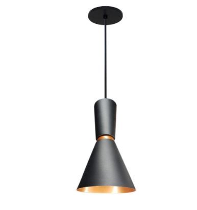 Pendente Malibu Cone Preto C/ CoBRe Enelux